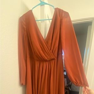 David’s Bridal -Rust Bridesmaid Dress